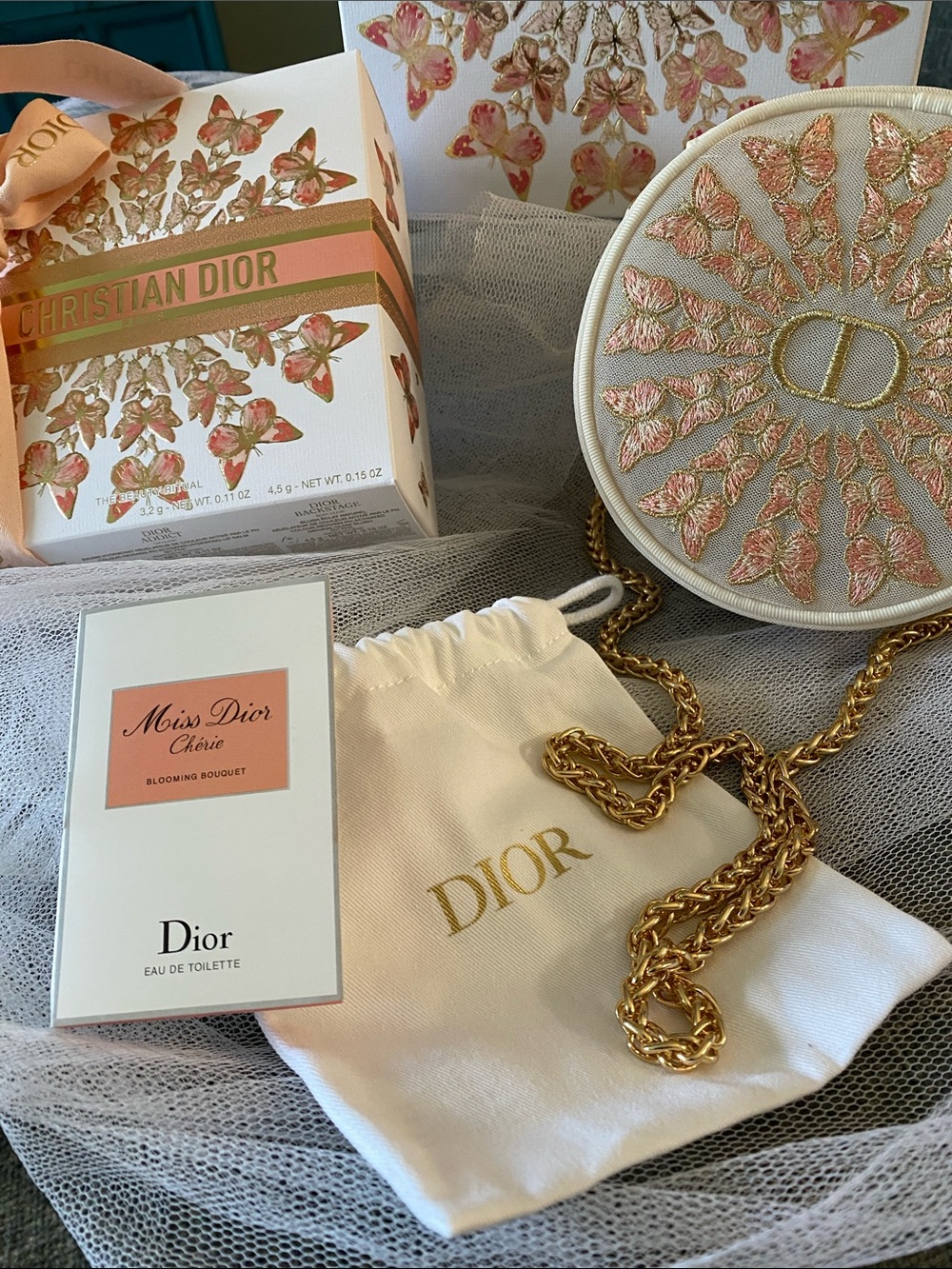 Dior Limited Edition Mesh Butterfly Pouch - Picture 5 of 9